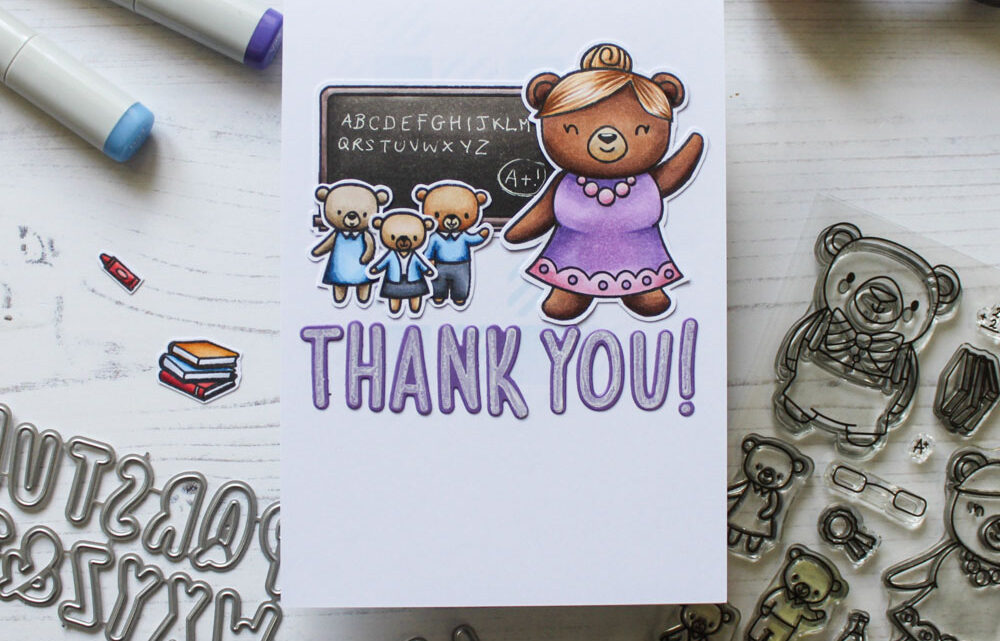 Handmade Teacher Appreciation Card - Heffy Doodle