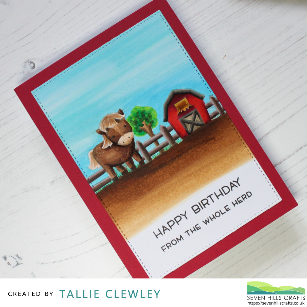 Hay There Birthday Card (Seven Hills Crafts DT with Lawn Fawn)