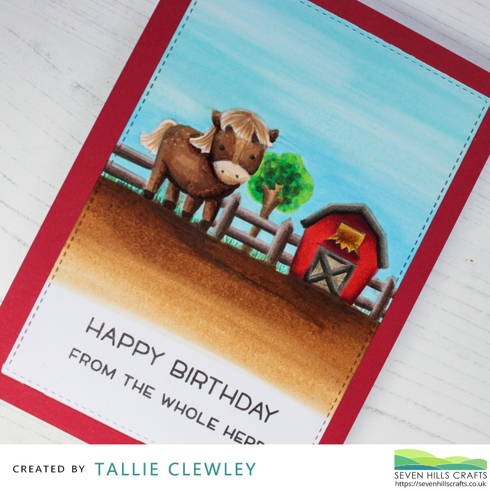 Hay There Birthday Card (Seven Hills Crafts DT with Lawn Fawn)