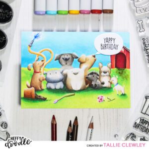 Heffy Doodle and Time for Tea Collaboration Blog Hop (Puppy Pandemonium Handmade Cards)
