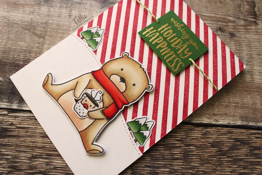 Bearful of Holiday Happiness Christmas Card, Neat & Tangled, Handmade, Seven Hills Crafts Design Team