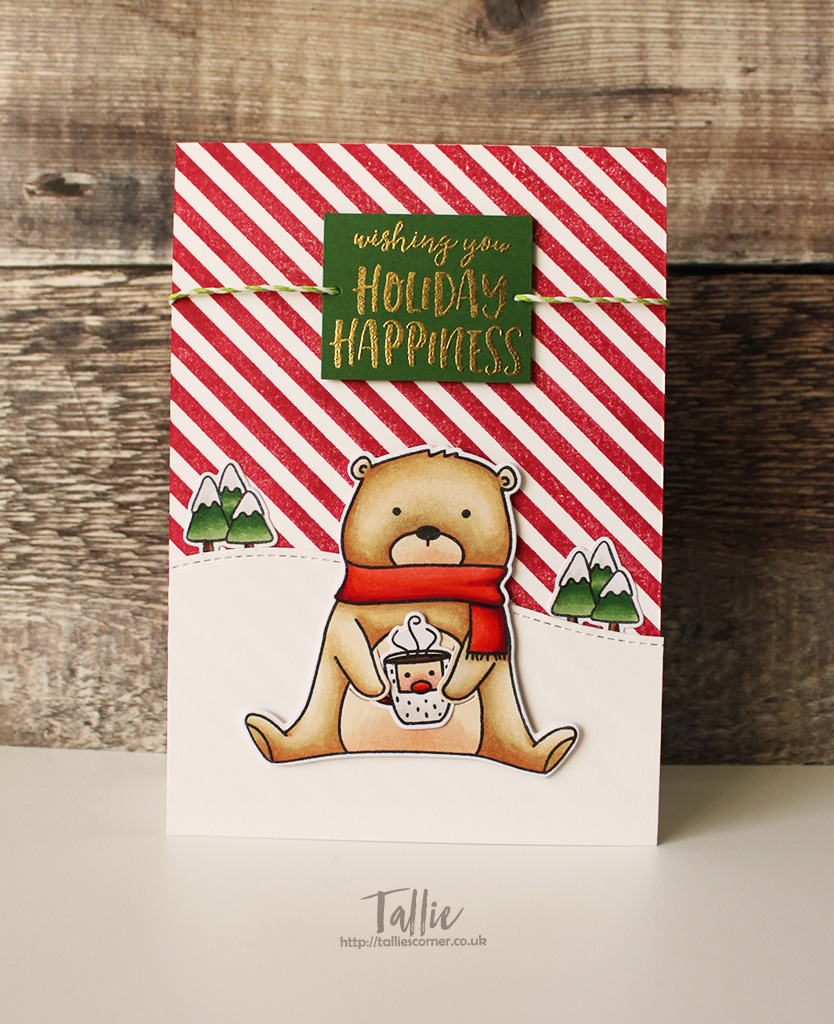 Bearful of Holiday Happiness Christmas Card (Seven Hills Crafts DT and Neat & Tangled)