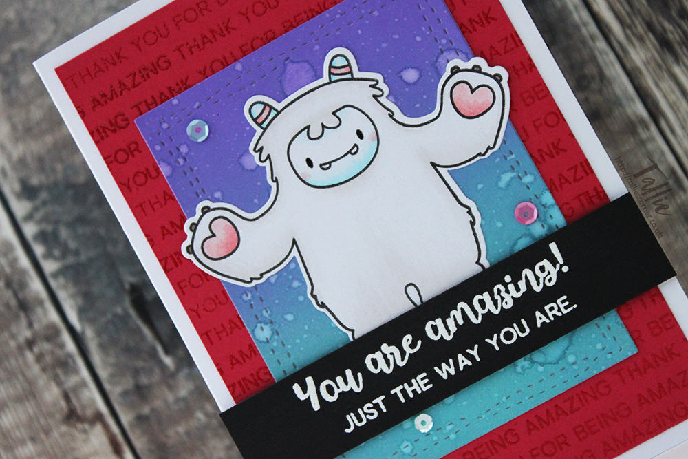 Amazing Yeti Hugs, General Card, Handmade, Mama Elephant, Seven Hills Crafts DT