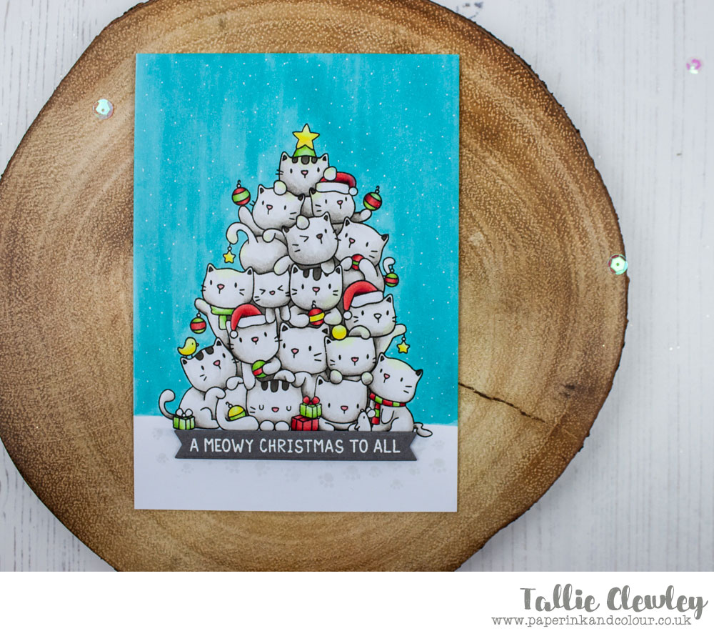 Oh Kitty Tree Christmas Card (Seven Hills Crafts DT with Mama Elephant)