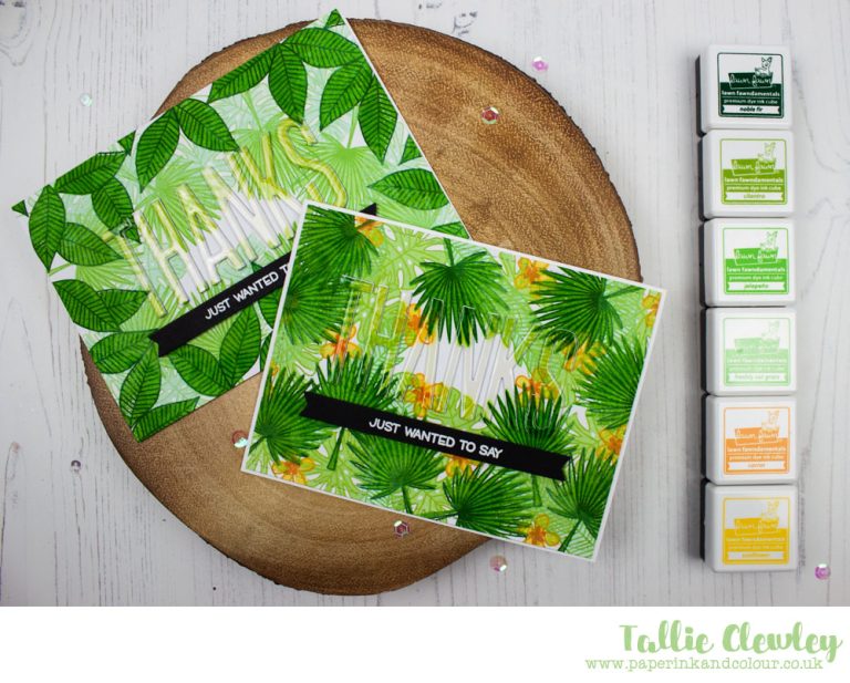Tropical Thank You Cards (Seven Hills Crafts DT with Avery Elle and Lawn Fawn)