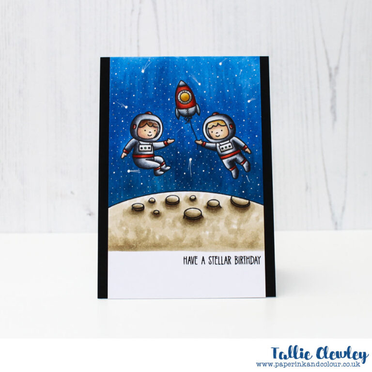 Astronautical Birthday Card (Seven Hills Crafts DT with Avery Elle)