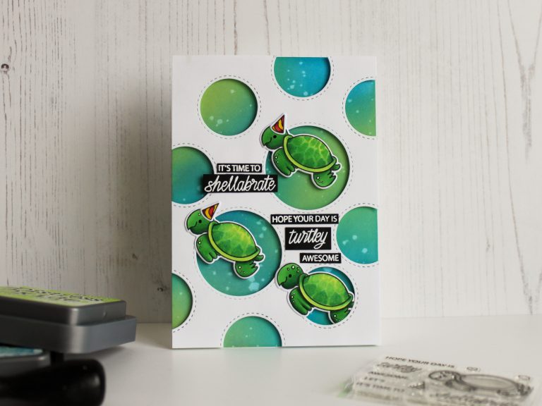 Turtley Awesome Birthday Card: Heffy Doodle June 2018 Release (Heffy Doodle DT Blog Hop)