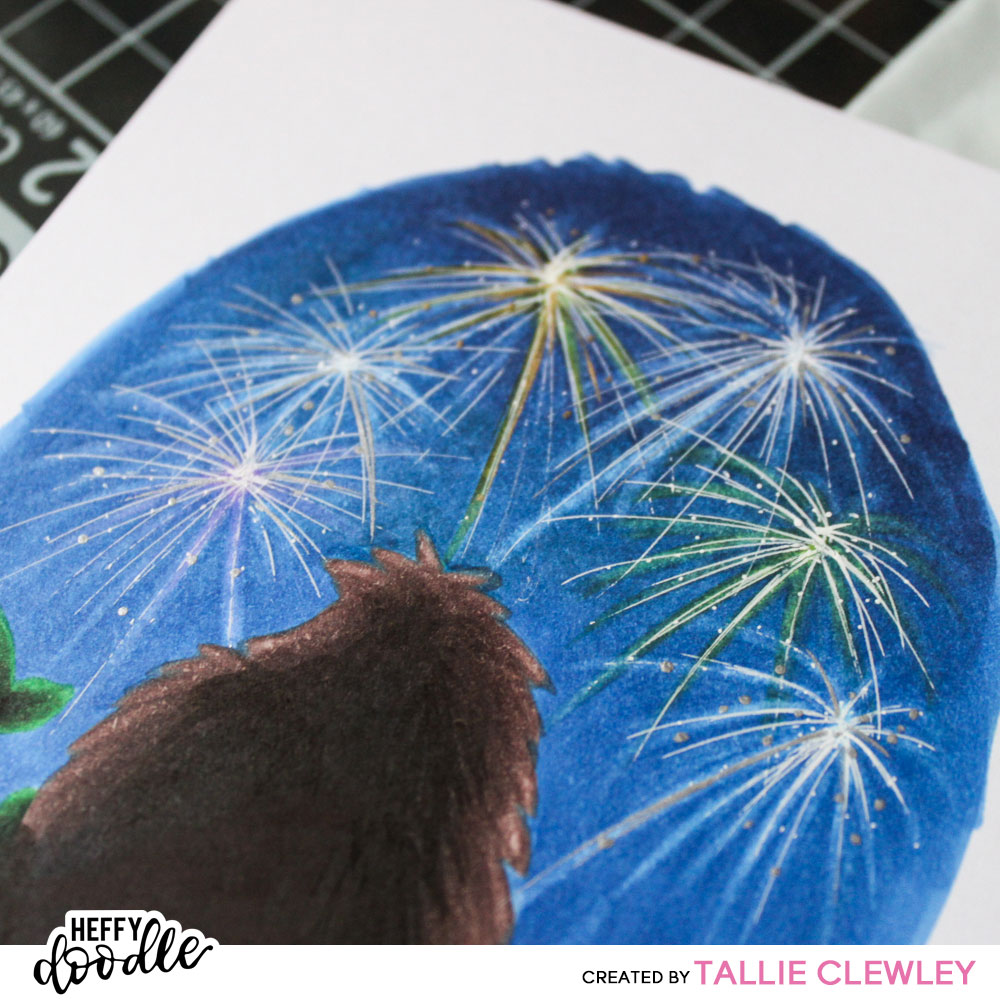 Fireworks Scene Congrats Card (Heffy Doodle DT)