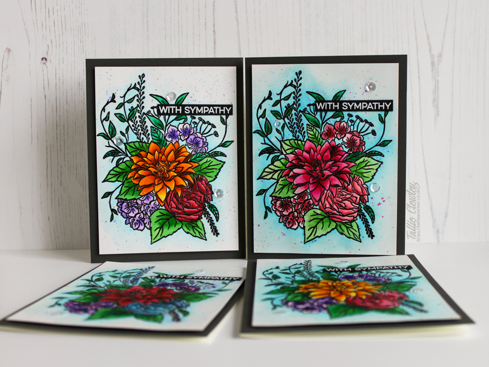 Bouquet Sympathy Cards (Seven Hills Crafts DT with Altenew)