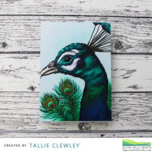 Big and Bold Peacocks Card (Seven Hills Crafts DT with Colorado Craft Company)
