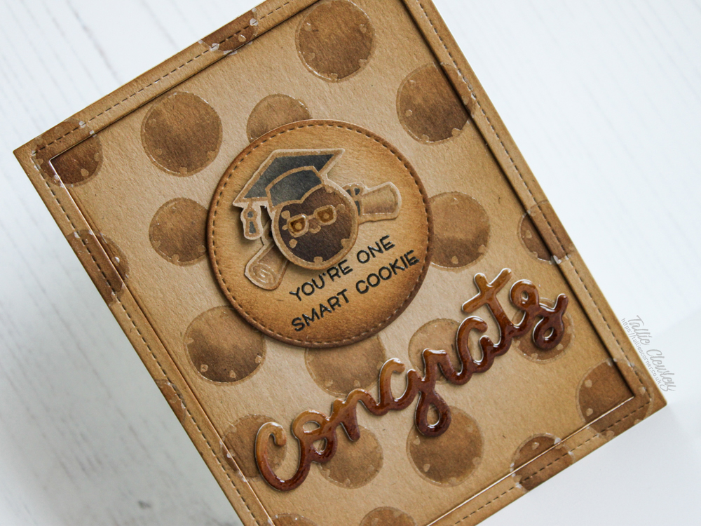 Graduation Card: You're One Smart Cookie! (Seven Hills Crafts DT with Lawn Fawn)