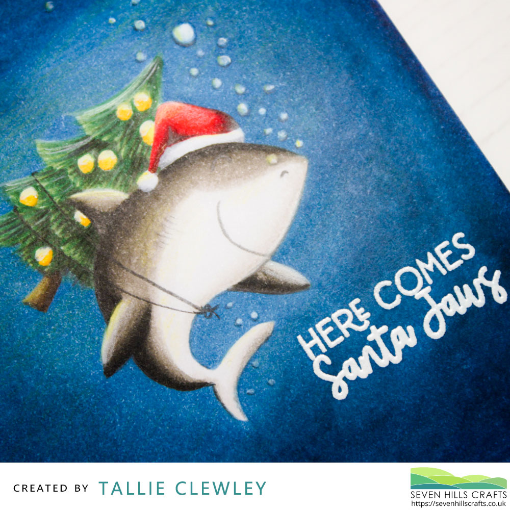 Here Comes Santa Jaws Christmas Card (Seven Hills Crafts DT with Avery Elle
