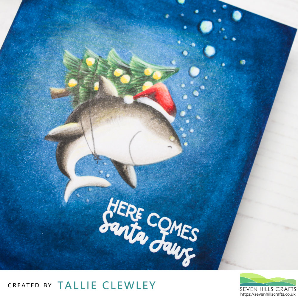 Here Comes Santa Jaws Christmas Card (Seven Hills Crafts DT with Avery Elle