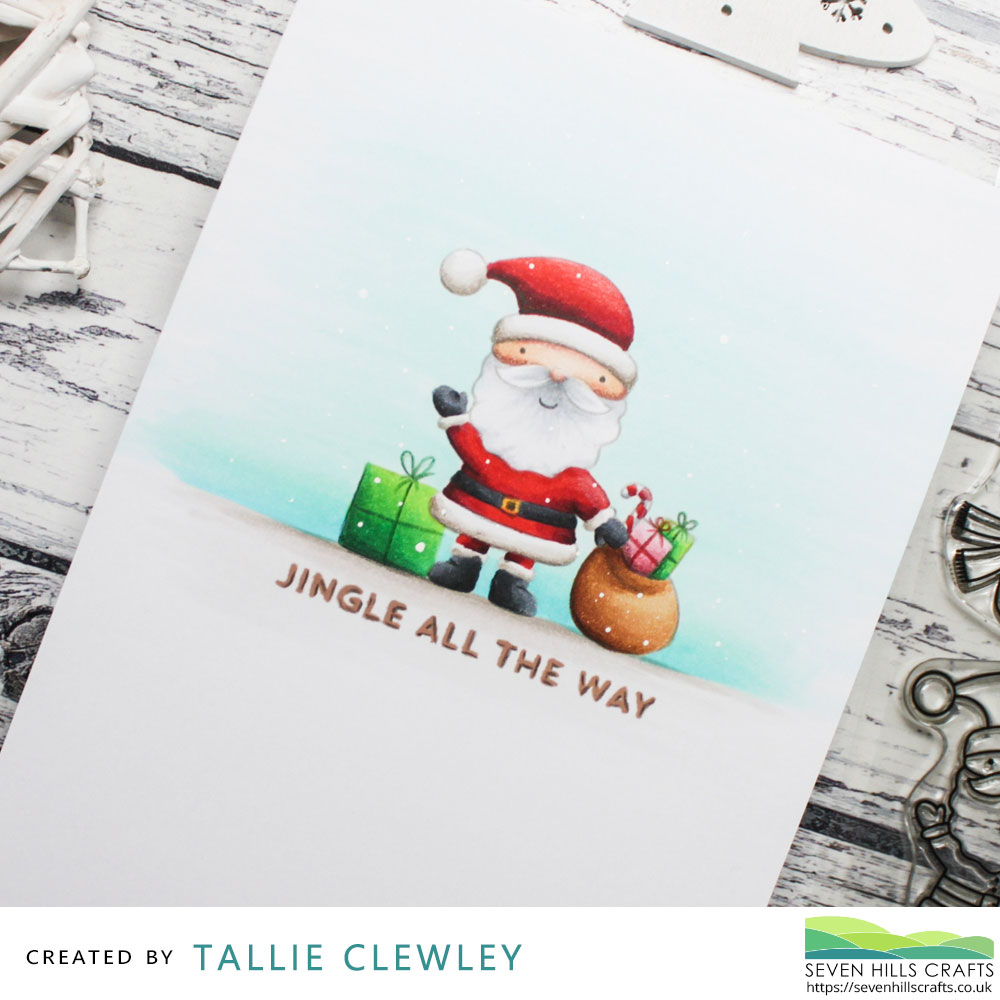 Jingle All the Way Christmas Card (Seven Hills Crafts DT with My Favorite Things)