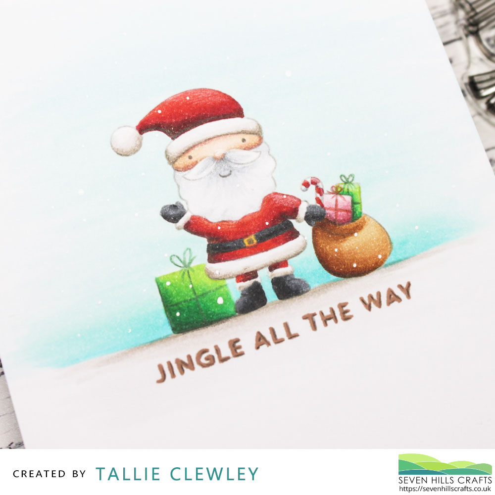 Jingle All the Way Christmas Card (Seven Hills Crafts DT with My Favorite Things)