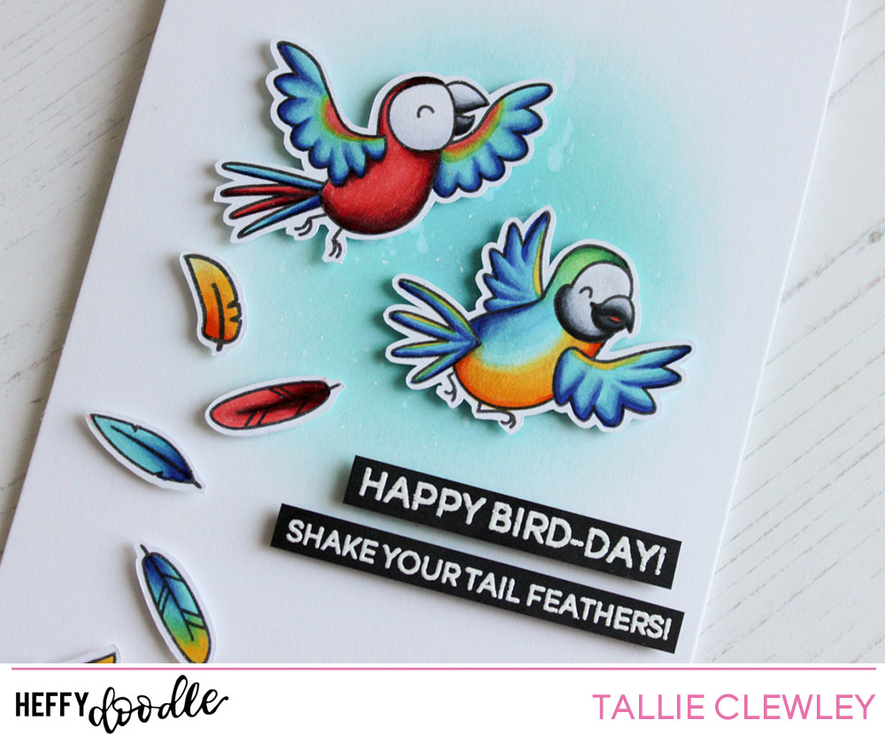 Happy Bird-day Birthday Card: Heffy Doodle 1st Birthday Hop (Heffy Doodle DT)