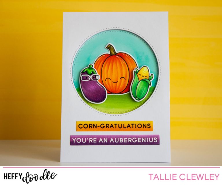 Veggie Patch Congratulations Card: Heffy Doodle October 2018 Release Blog Hop (Heffy Doodle DT)