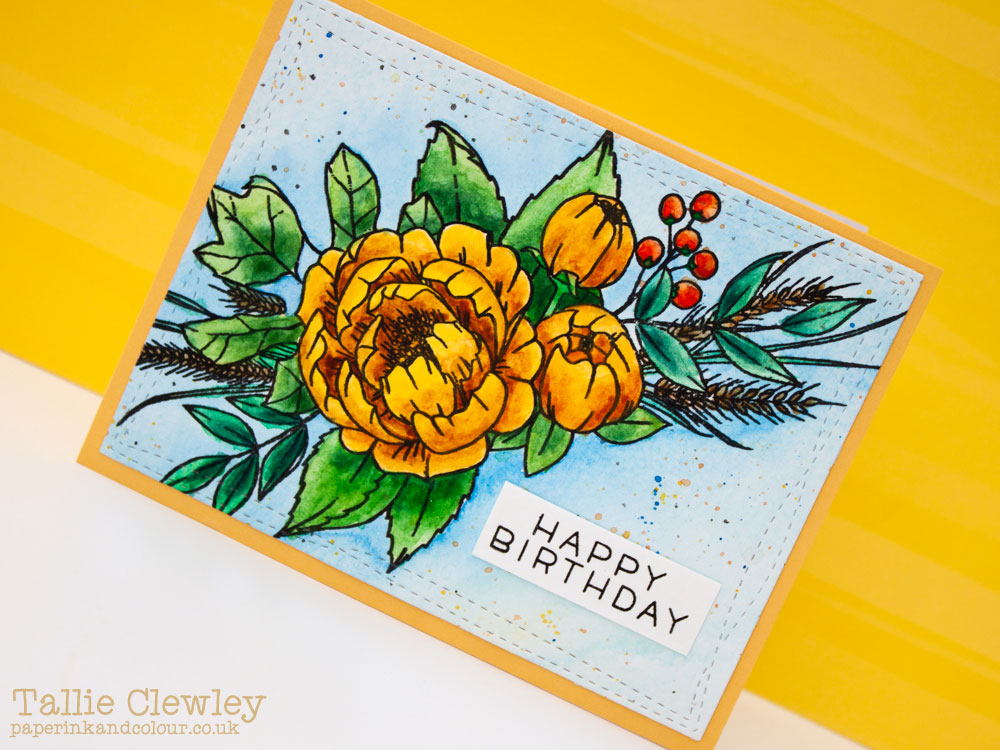 Watercolour Florals Birthday Card (Seven Hills Crafts DT with Concord & 9th)