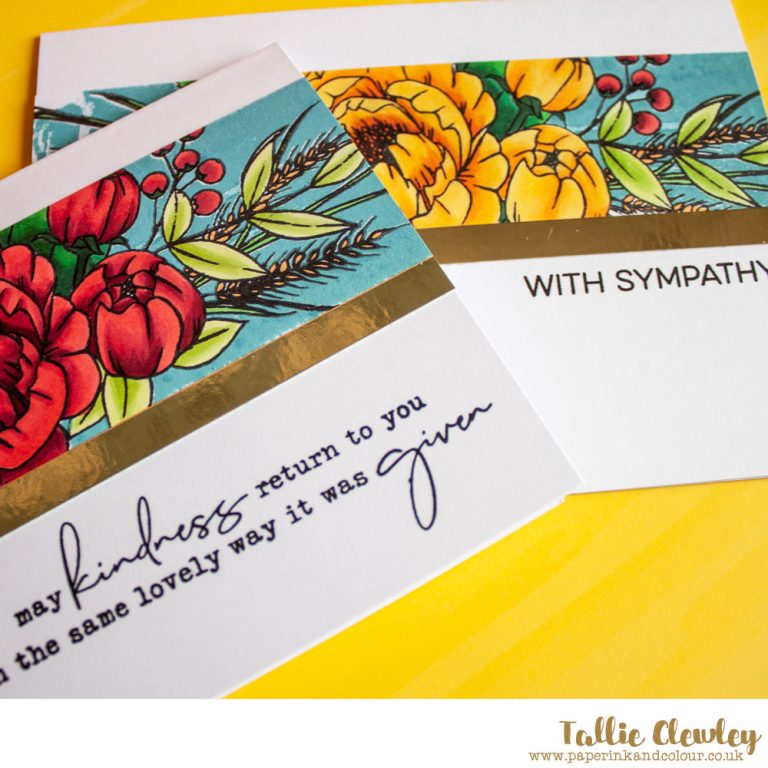 Accenting With Gold: Sympathy and Thank You Cards (Seven Hills Crafts DT with Concord & 9th)
