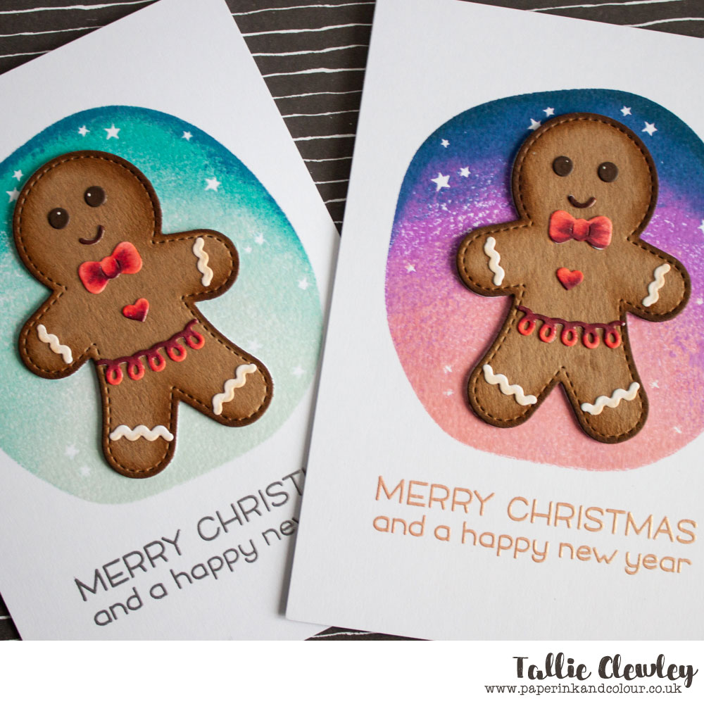 Gingerbread Christmas Cards (Seven Hills Crafts DT with Lawn Fawn and Avery Elle)
