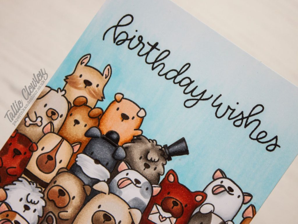 Dog's Woof Birthday Wishes Card (Seven Hills Crafts DT with Mama Elephant The Dog's Woof)
