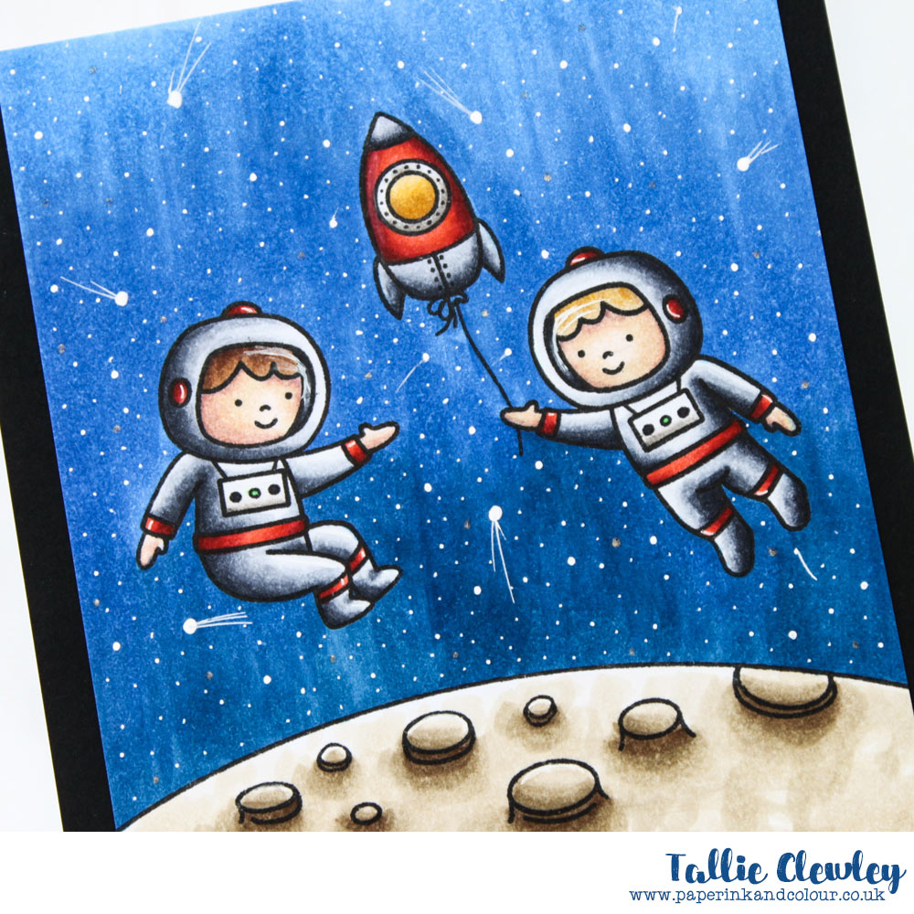 Astronautical Birthday Card (Seven Hills Crafts DT with Avery Elle)