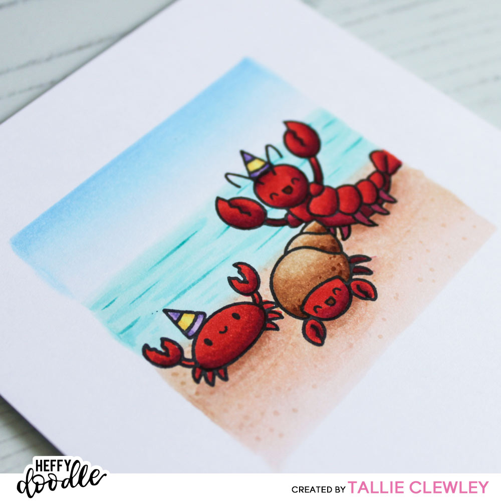 Lobster birthday Card - It's a Cray Cray Birthday! (Heffy Doodle DT)