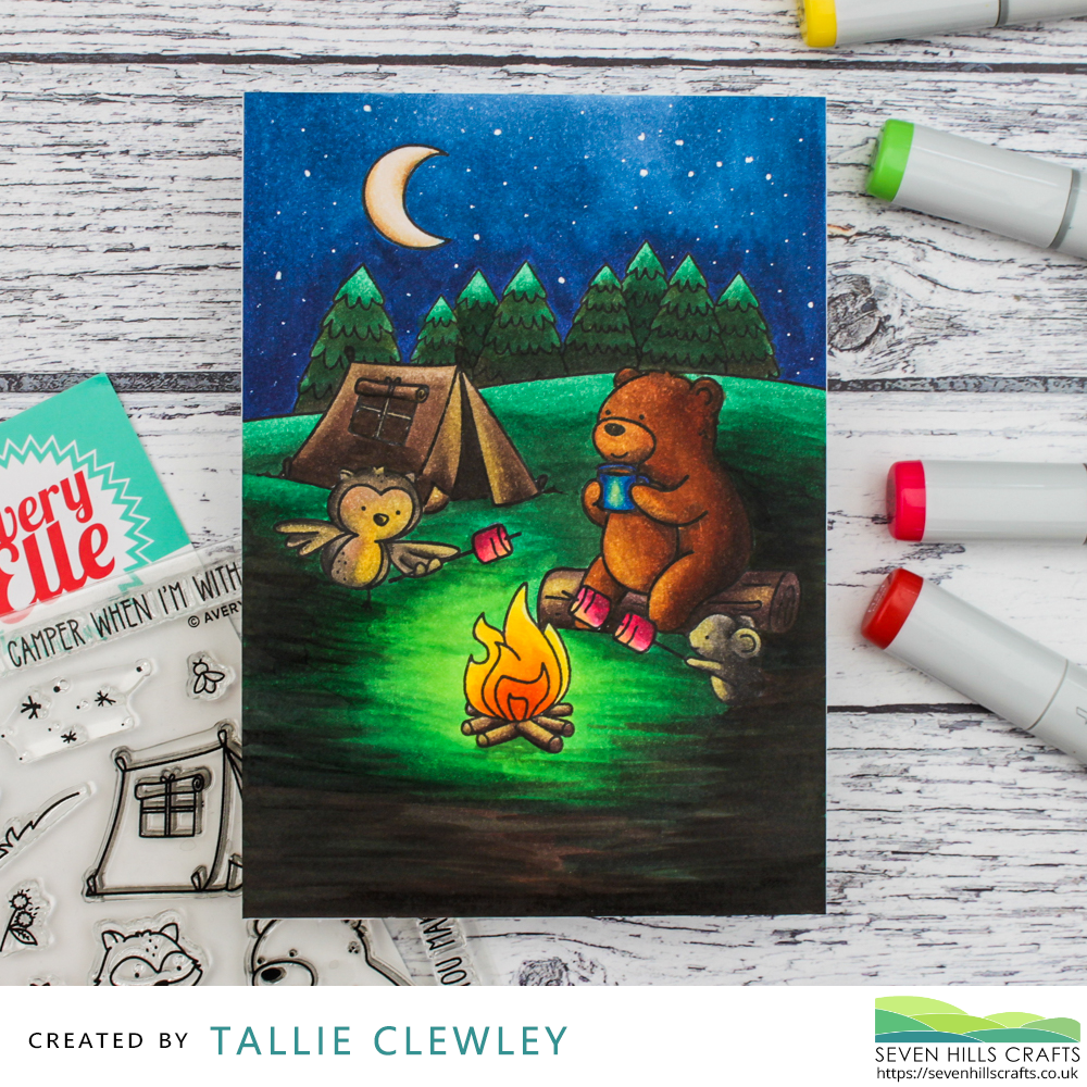 Camping Critters Birthday Card (Seven Hills Crafts DT with Avery Elle)