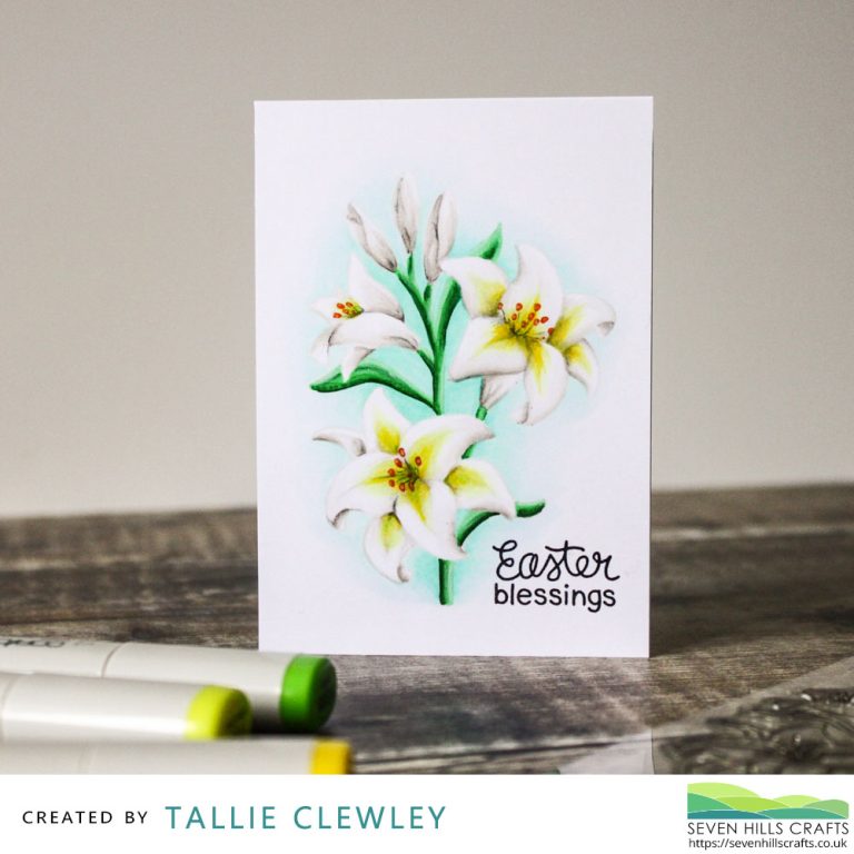 Easter Lilies Card (Seven Hills Crafts DT with Newton’s Nook)