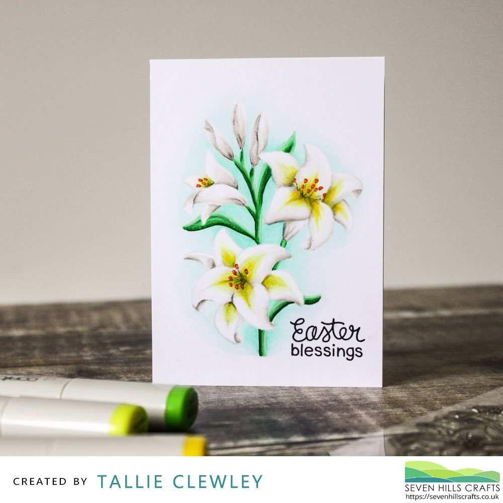 Easter Lilies Card (Seven Hills Crafts DT with Newton's Nook)