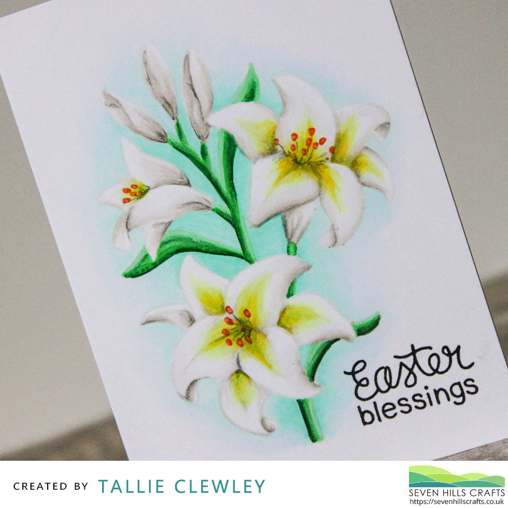 Easter Lilies Card (Seven Hills Crafts DT with Newton's Nook)