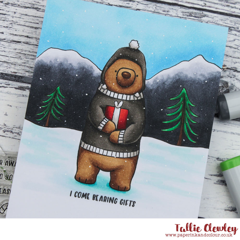 Bearing Gifts Christmas Card: Xmas in July (Seven Hills Crafts DT with Sugar Pea Designs)