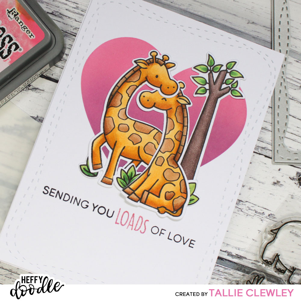 Giraffe Love Birthday Card (Tallie Clewley, Heffy Doodle)