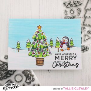 Merry Little Christmas Card (Heffy Doodle Design Team)